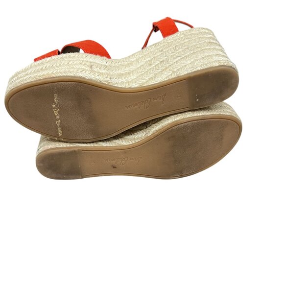 Sam Edelman Destin Orange Platform Espadrille Wedge Sandal women's size 8.5 - Picture 11 of 11